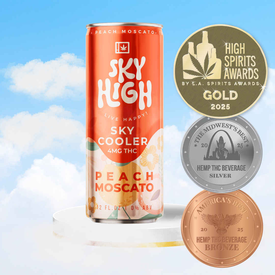Sky Cooler Peach Moscato | 4mg THC | 4-Pack