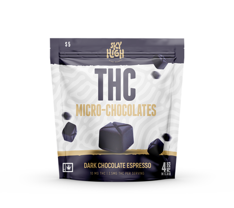 Dark Chocolate Espresso THC Micro-chocolates | 10mg THC