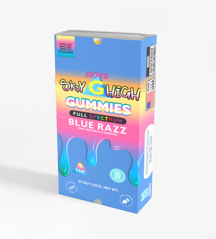 Sky High Super G Gummies- Blue Razz